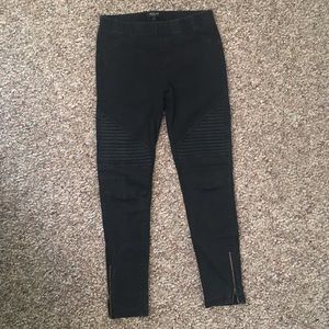 Black moto leggings